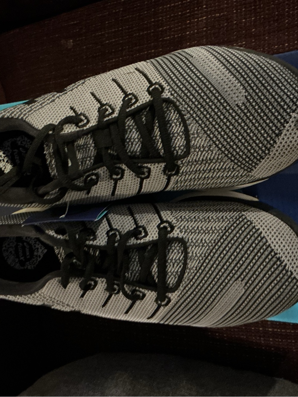 Asics Gray and Black Knit Sneakers FuseX Knit Brand New Mens 8.5 Women's 10 - Picture 6 of 7